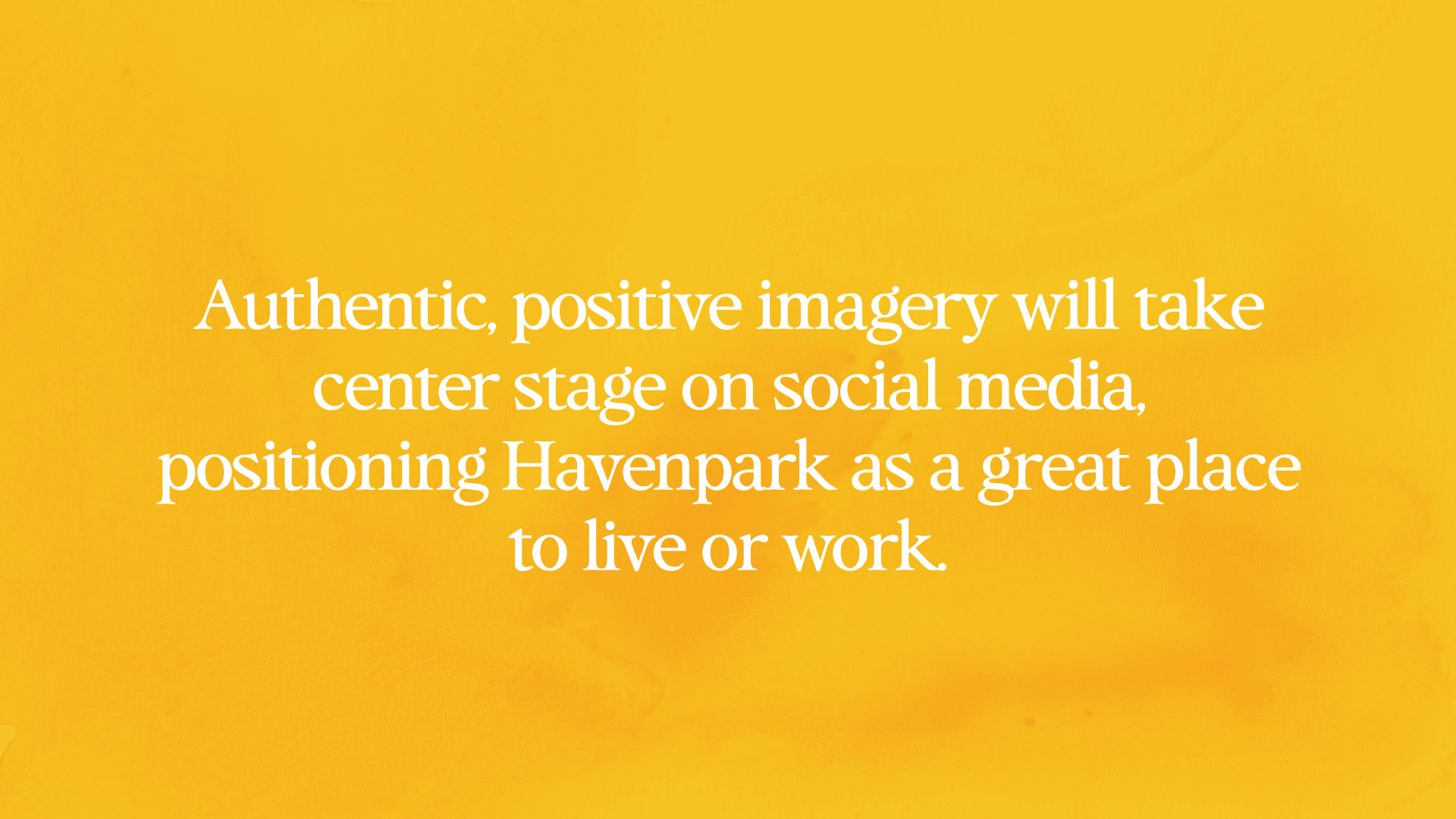 Creative process for Havenpark